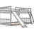 Full Over Bunk Bed, Gray - With Foldable And Removable Slide Construction Bed Detachable ,-1816120324