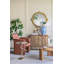 Table d'appoint paon 17,7 x 17,7 x 24 po avec plateau rond en verre (table basse incluse)
