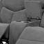 Causeuse en chenille grise avec console
