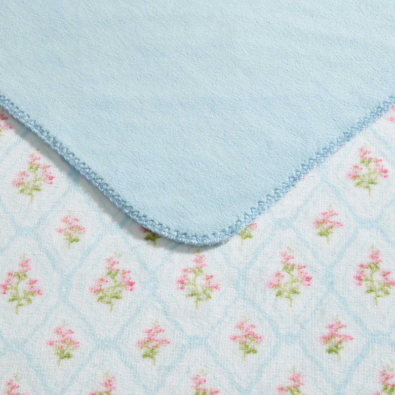 Jeté Laura Ashley Pinford Trellis, Pinford bleu treillis