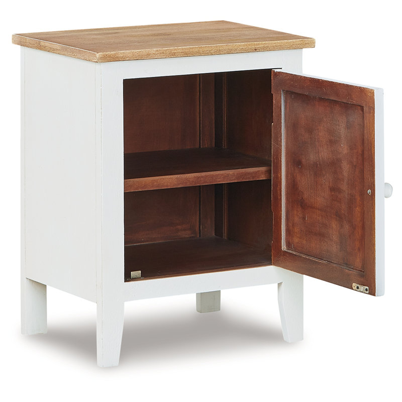 Gylesburg Brown and White Transitional Accent Cabinet