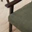 Chaise d'appoint moderne, bois massif, vert antique, parfaite pour le salon