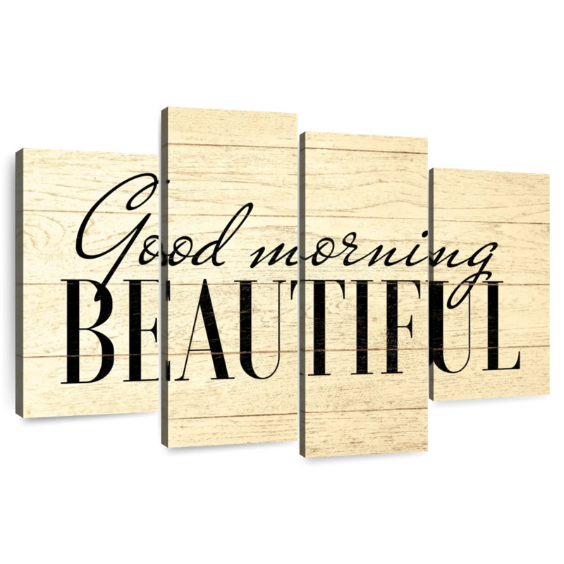 Tergel Good Morning, belle typographie, H 27 po x l 43 po