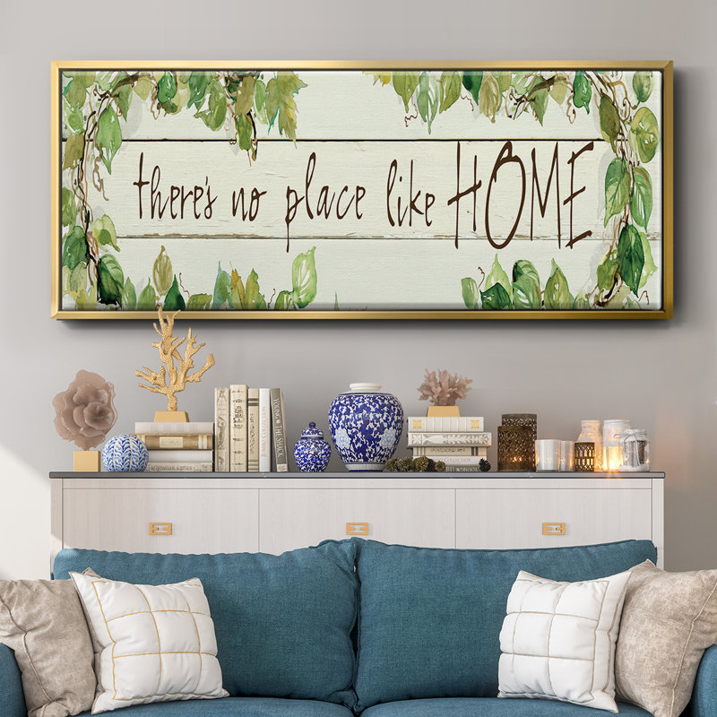 No Place Like Home - Toile encadrée, H 12 po x l 30 po
