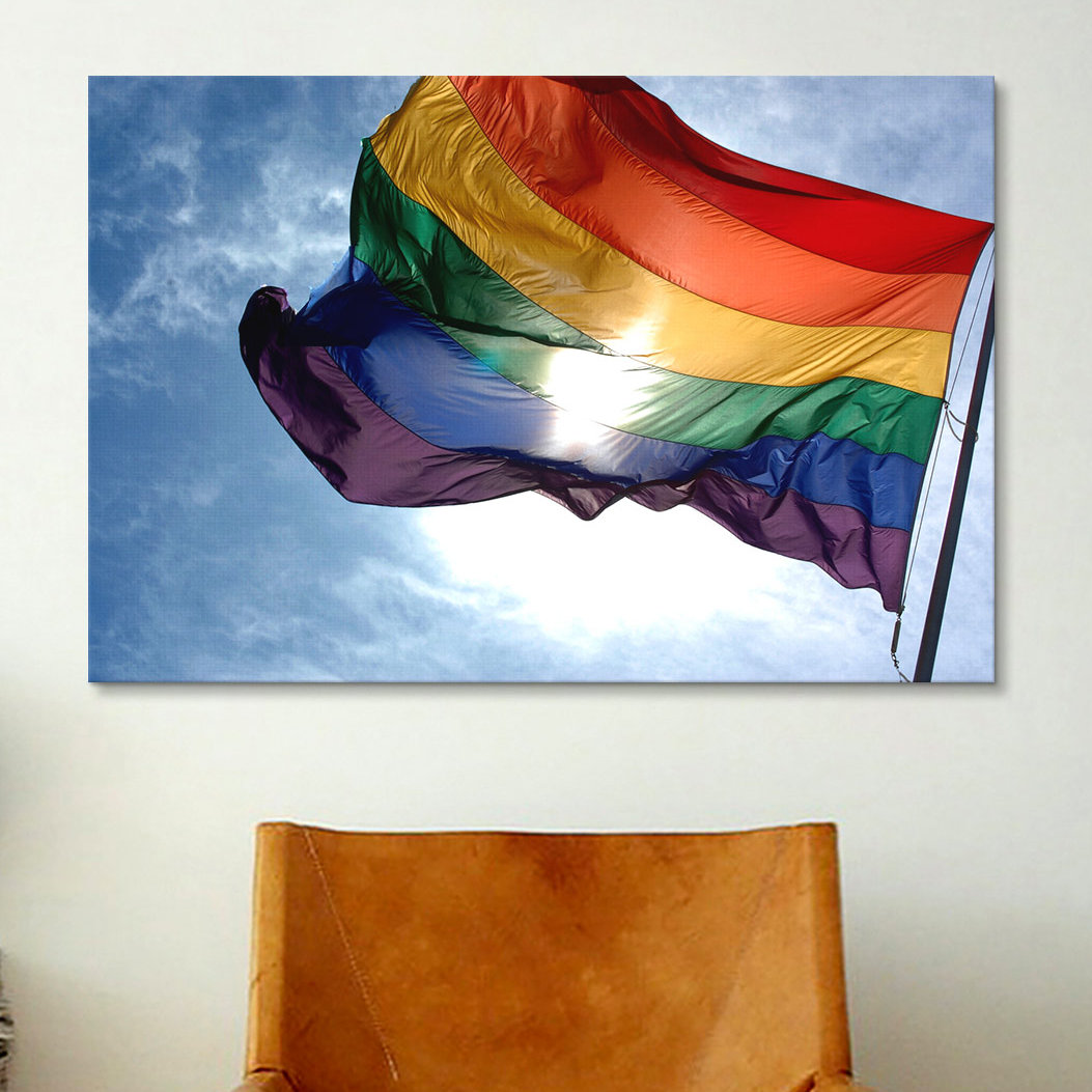 iCanvas LGBT Rainbow Flag Gay Pride Photographic Print on Canvas ...