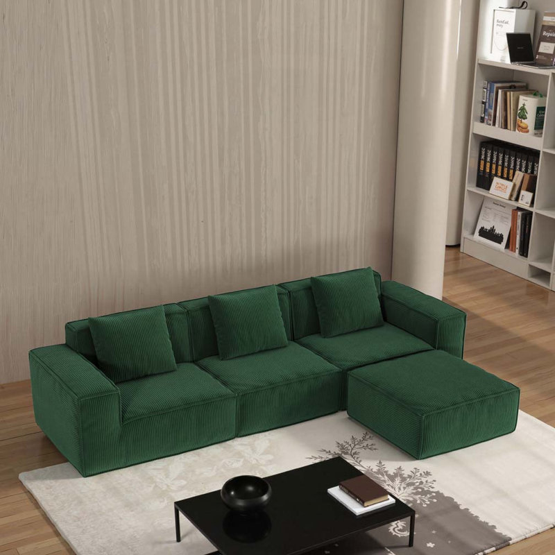 3-Seat Free Conversion Sofa, Green