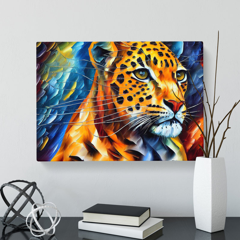 Leopard Painting Vol.3 Abstract - Wrapped Canvas, 35cm H x 50cm W x 3cm D