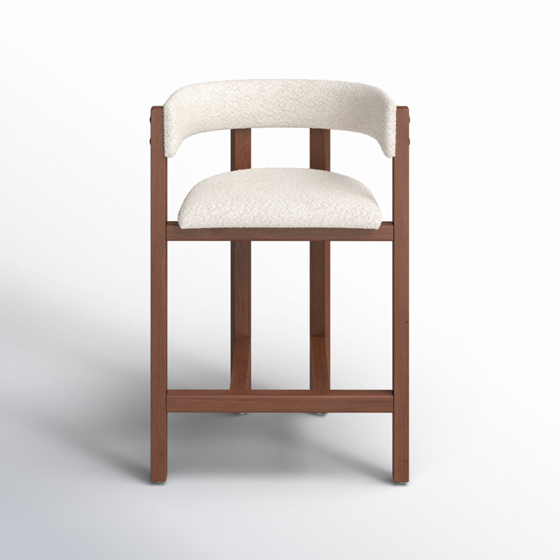 Vittoria Upholstered Bar Stool with Solid Wood Frame, Counter Stool (26.5” Seat Height)