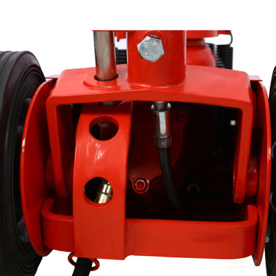 35 Ton Hydraulic Floor Jack Air-Operated Axle Bottle Jack With (4) Extension Saddle Set Built-In Wheels, Red