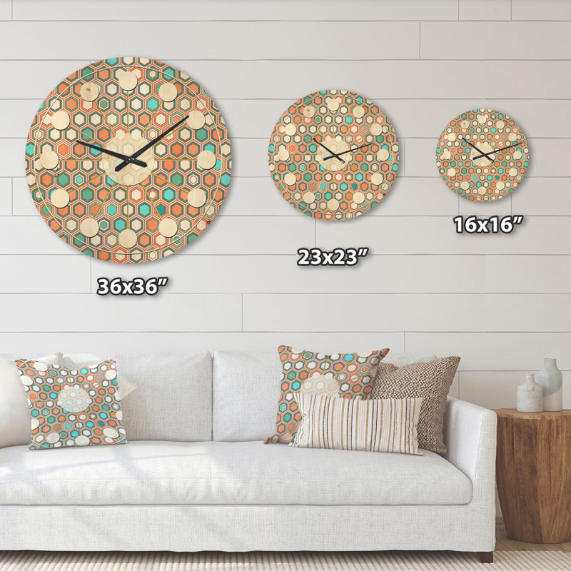 Horloge murale Hexagon, Très grand