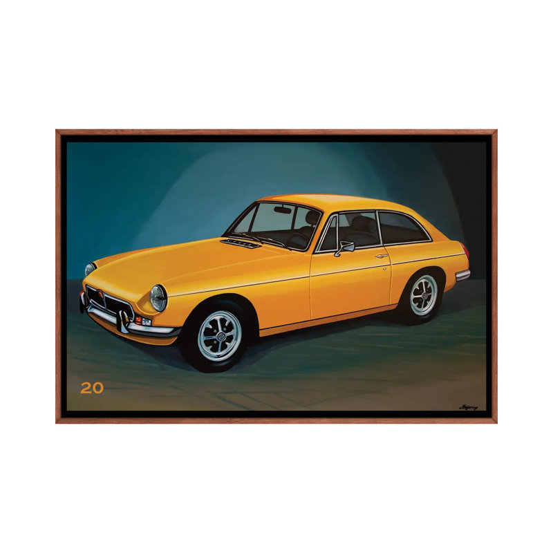 MGB GT 1966 by Paul Meijering - Floater Frame Gallery-Wrapped Canvas Giclée on Canvas