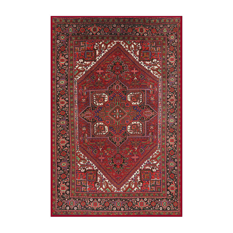 Tapis oriental rouge / noir / crème Harrisburg, Rectangle 2 pi x 3 pi