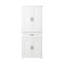 Armoire de rangement pour salle de bain avec portes et tiroir, espace de rangement multiple, tablette réglable, blanc