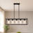 5 - Light Dimmable Kitchen Island Square / Rectangle Chandelier