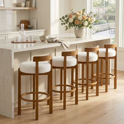 Tabouret de bar d'intérieur en bois Elise