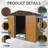 8x4 Metal Outdoor Storage Shed With Window Coffee