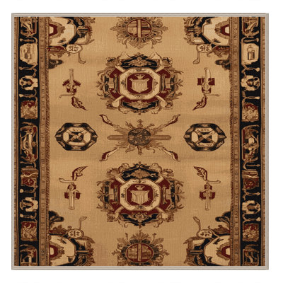 Machine Washable French Brown Area Rug