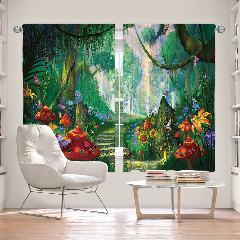 Ensemble de rideaux en polyester 2 pièces Friso, L 56 po x L 78 po