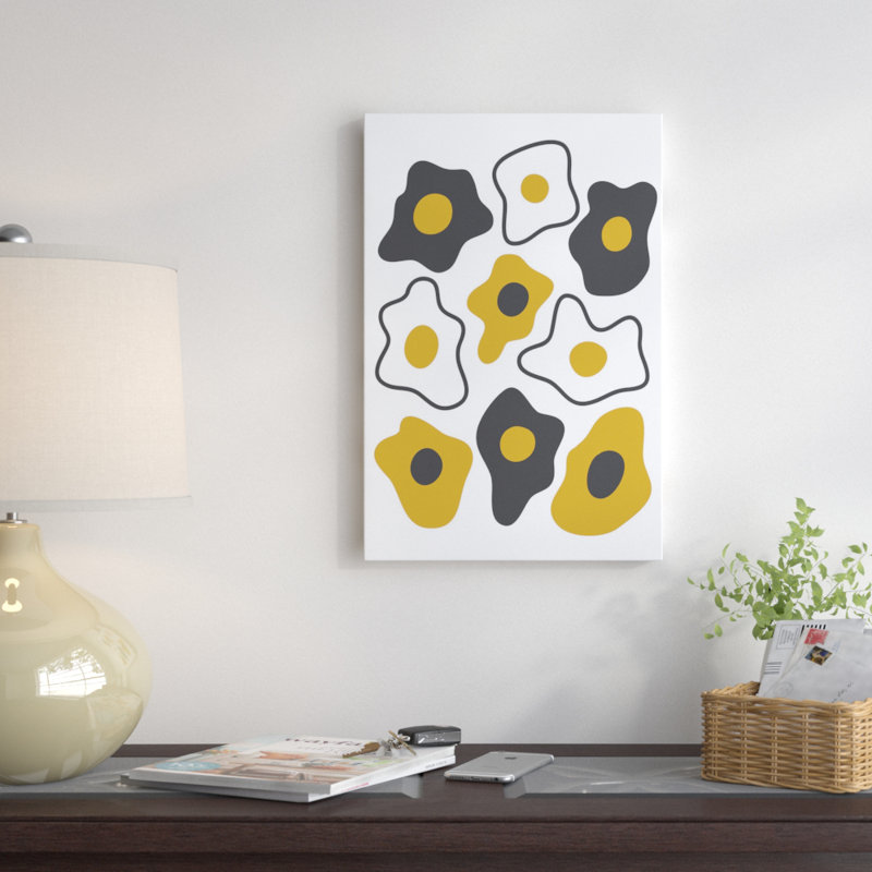 « Fried eggs », impression, Toile tendue, H 40 po x l 26 po x P 1,5 po