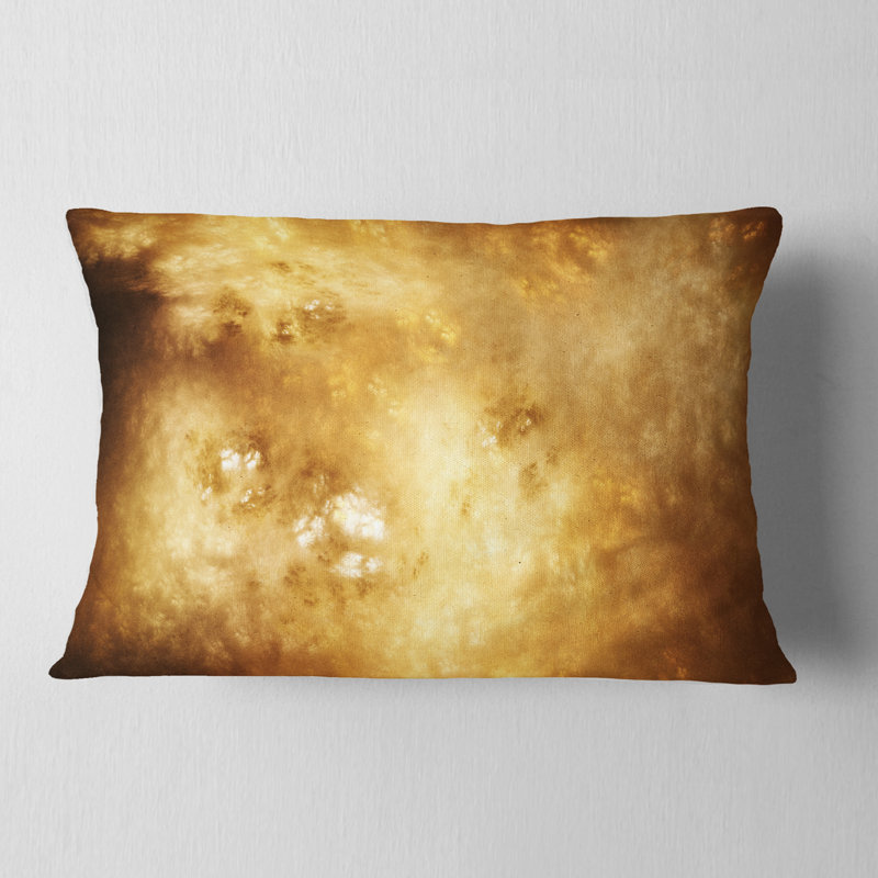 Perfect Brown Starry Sky - Abstract Printed Pillow