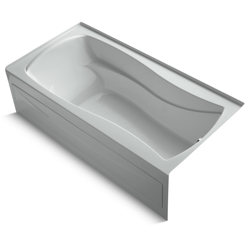 Mariposa 72" x 36" Soaking Bathtub, Ice Gray, Right