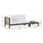 LEFT CORNER BENCH AND COFFEE TABLE, WHITE