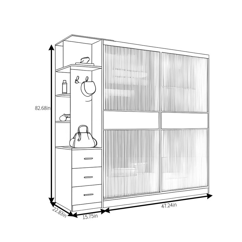 Hedberg, 83" H x 63" W x 23" D