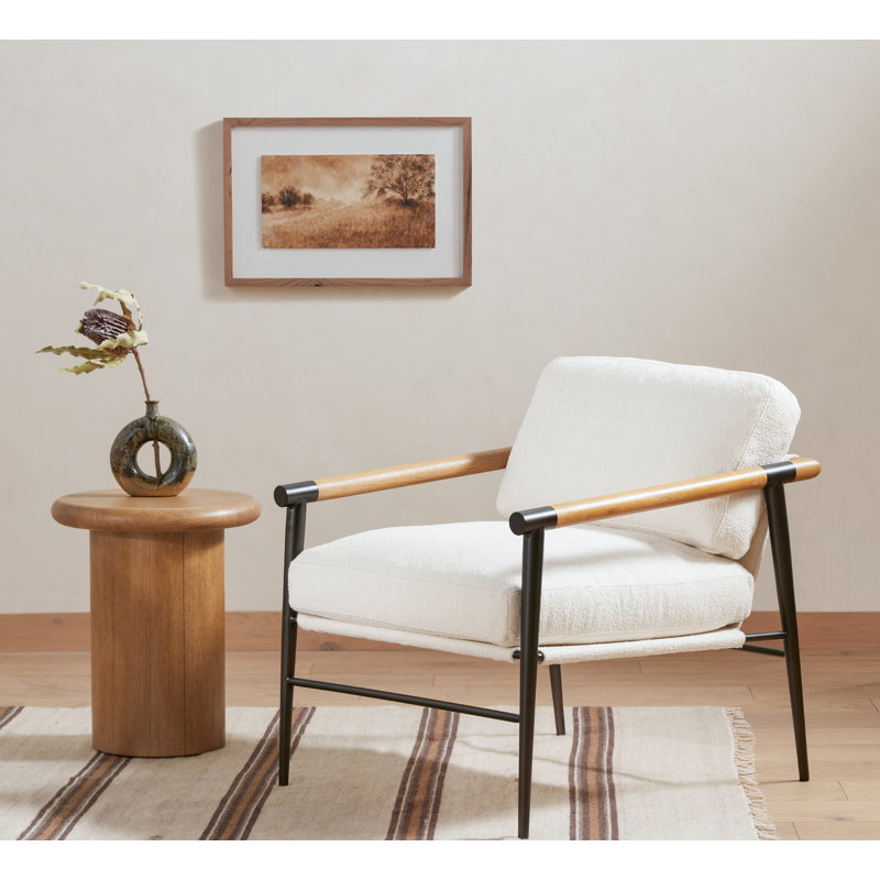Zach Solid Wood End Table, Burnished Parawood