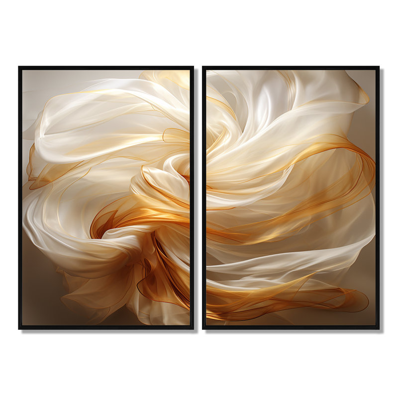 «Satisfaction liquide», art abstrait surdimensionné, vagues abstraites, Noir, H 36 po x l 48 po