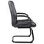 Fauteuil d'invité à dossier moyen Ruia, vinyle souple noir, base en porte-à-faux