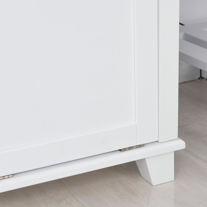 HOMCOM Tilt-Out Laundry Sorter Bathroom Cabinet