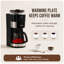 Cafetière à filtre de 10 tasses avec réglage de la mouture et de l'intensité