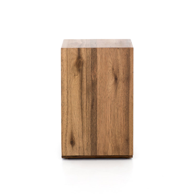 Hudson Solid Wood End Table, Natural Yukas