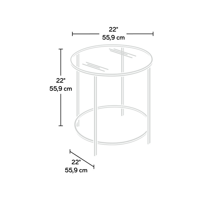 Table d'appoint Int Lux, Clear