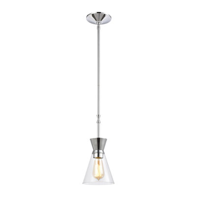 Fontaine 6'' Wide 1-Light Mini Pendant - Polished Chrome