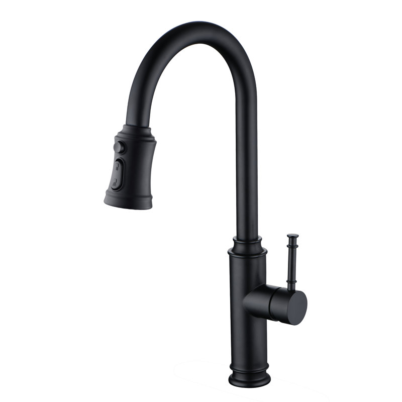 Sumerain S6132P-XX-6133 Pull Out Kitchen Faucet, Matte Black
