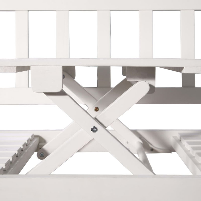 Garnich Solid Wood Acacia Outdoor Bench, White