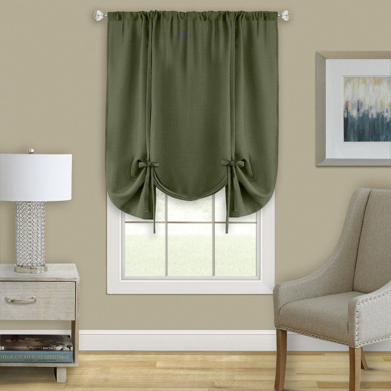 Clarisa Tie-Up Window Valance, Sage Green