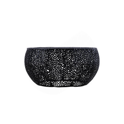 Table basse ronde noire