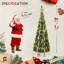 Arbre de Noël 7,5 pi avec 4 rubans dorés, 450 lumières DEL pré-articulées-1048053807