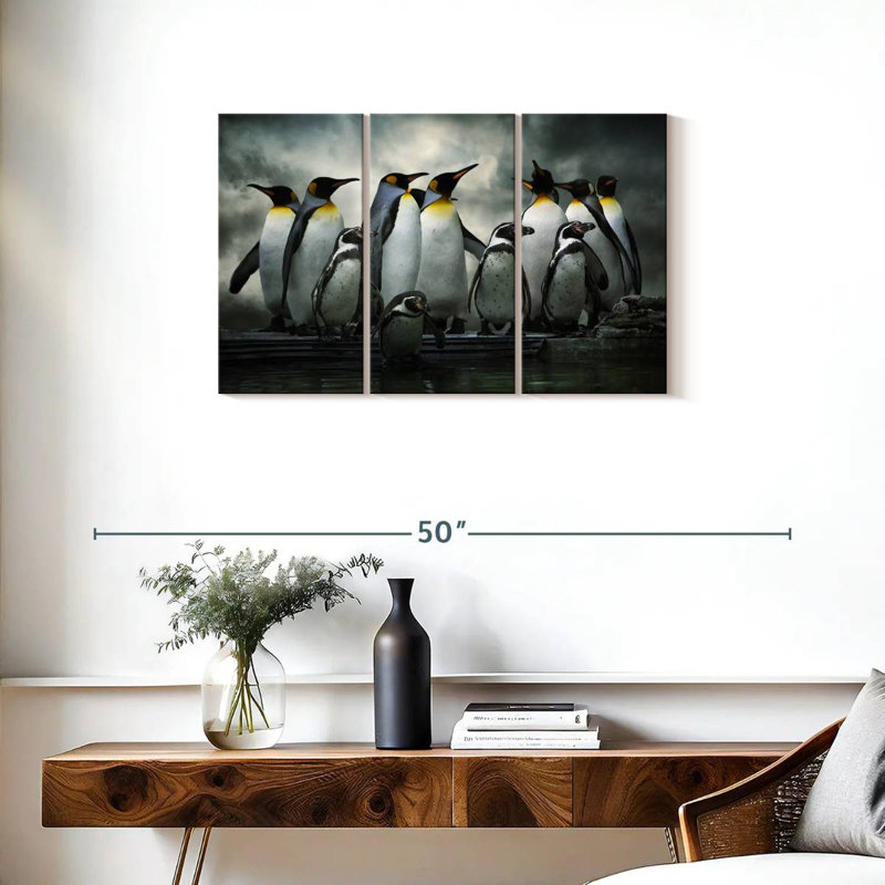 Penguin Huddle, 20" H x 33" W