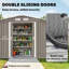 Outsunny 9 x 6 ft Metal Garden Shed Waterproof Galvanised Grey