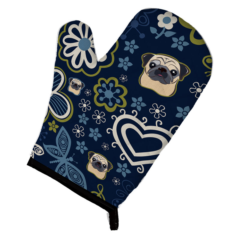 Carlin à floral floral caroline, Bleu / crème / vert