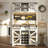 Lavorn 70" Tall Vintage Bar Cabinet with Hutch, Sliding Barn Door, LED Lights, Wine Rack, Outlets, and Pegboard-1219790024