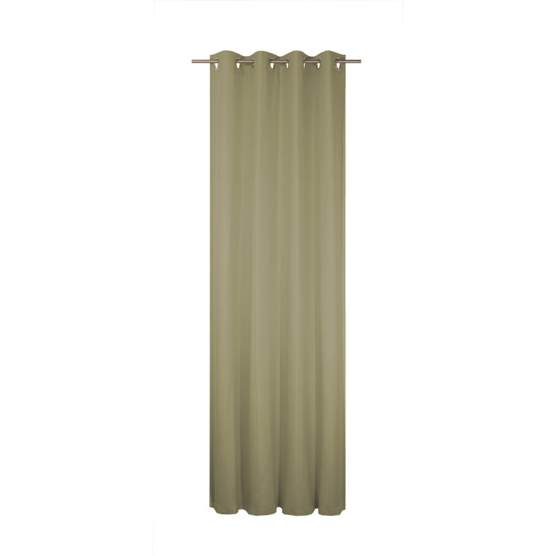 Pearce Eyelet Single Curtain, opaque, 132cm Width x 220cm Drop, Taupe