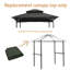 Remplacement de l'auvent de pavillon de jardin de 8 pi x 5 pi - tissu de couverture de tente de barbecue à deux niveaux avec résistance à l'eau, toit gris protégé, gris, installation simple pour la cour arrière-1123954333