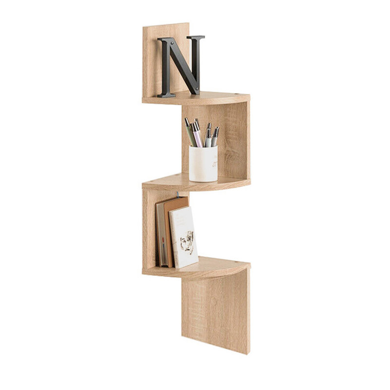 Spicer Corner Bookcase, (3 Shelves) 81cm. H x  19.5cm. W x 19.5cm. D