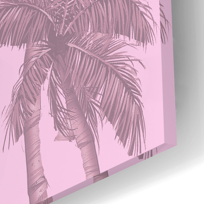 «Sunset Chair Palm» par James Mazzotta, art mural en verre acrylique, H 16 po x l 24 po x P 0,2 po