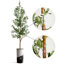 Arbre artificiel dans un pot de fleurs moderne, décoration d'arbre en soie d'olivier artificiel (pot et arbre)-925170724-938195085