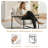Pair Of Contemporary Corduroy Fabric Accent Chairs With Durable Metal Base-46794310